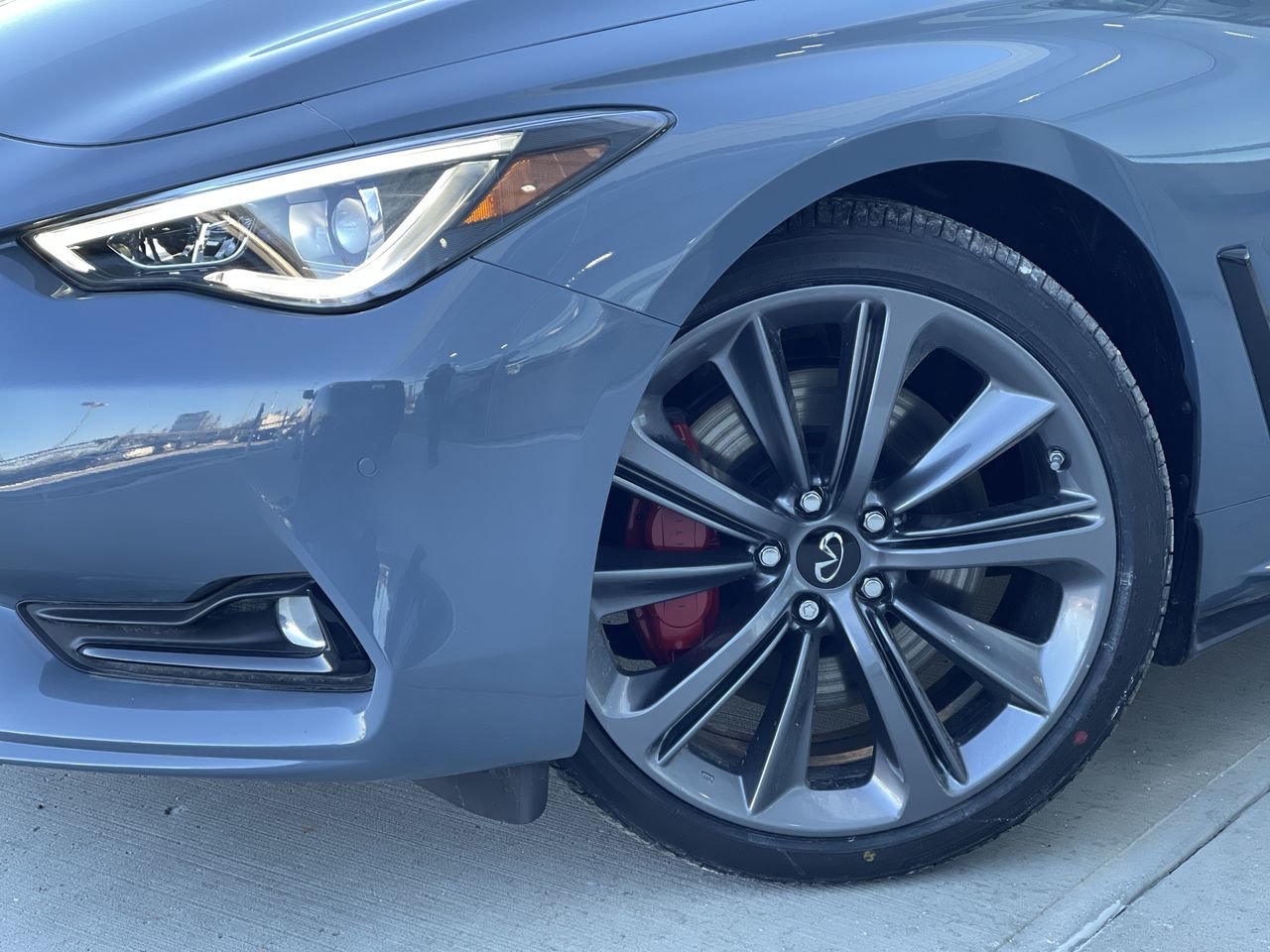 Used 2022 Slate Grey Pearl Met INFINITI 3.0T Red Sport I-Line image 18