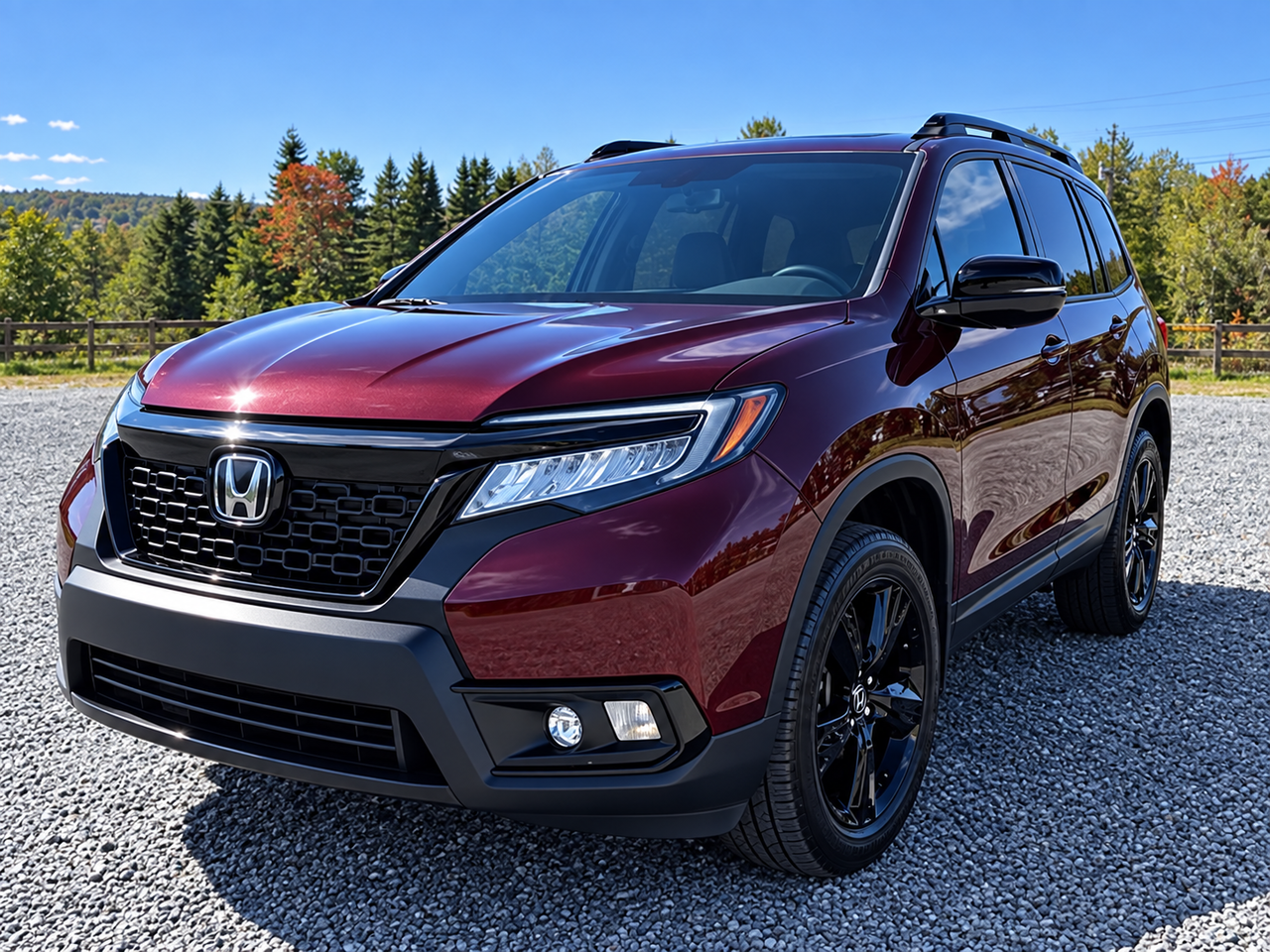 Red (Deep Scarlet Pearl) 2019 Honda Passport SUV / Crossover All-Wheel Drive Automatic