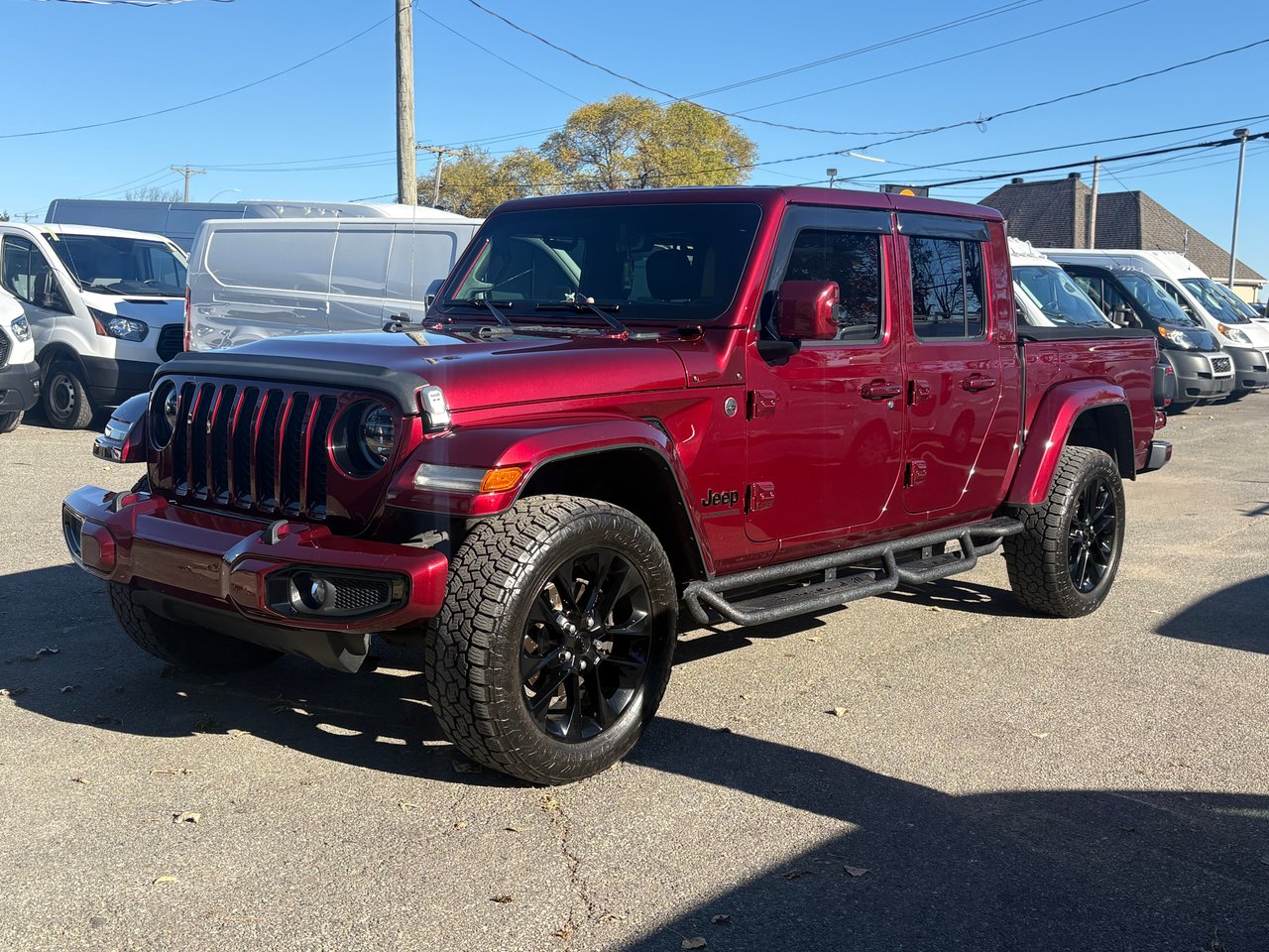 Red 2021 Jeep Gladiator Pickup Truck Four-Wheel Drive Automatic