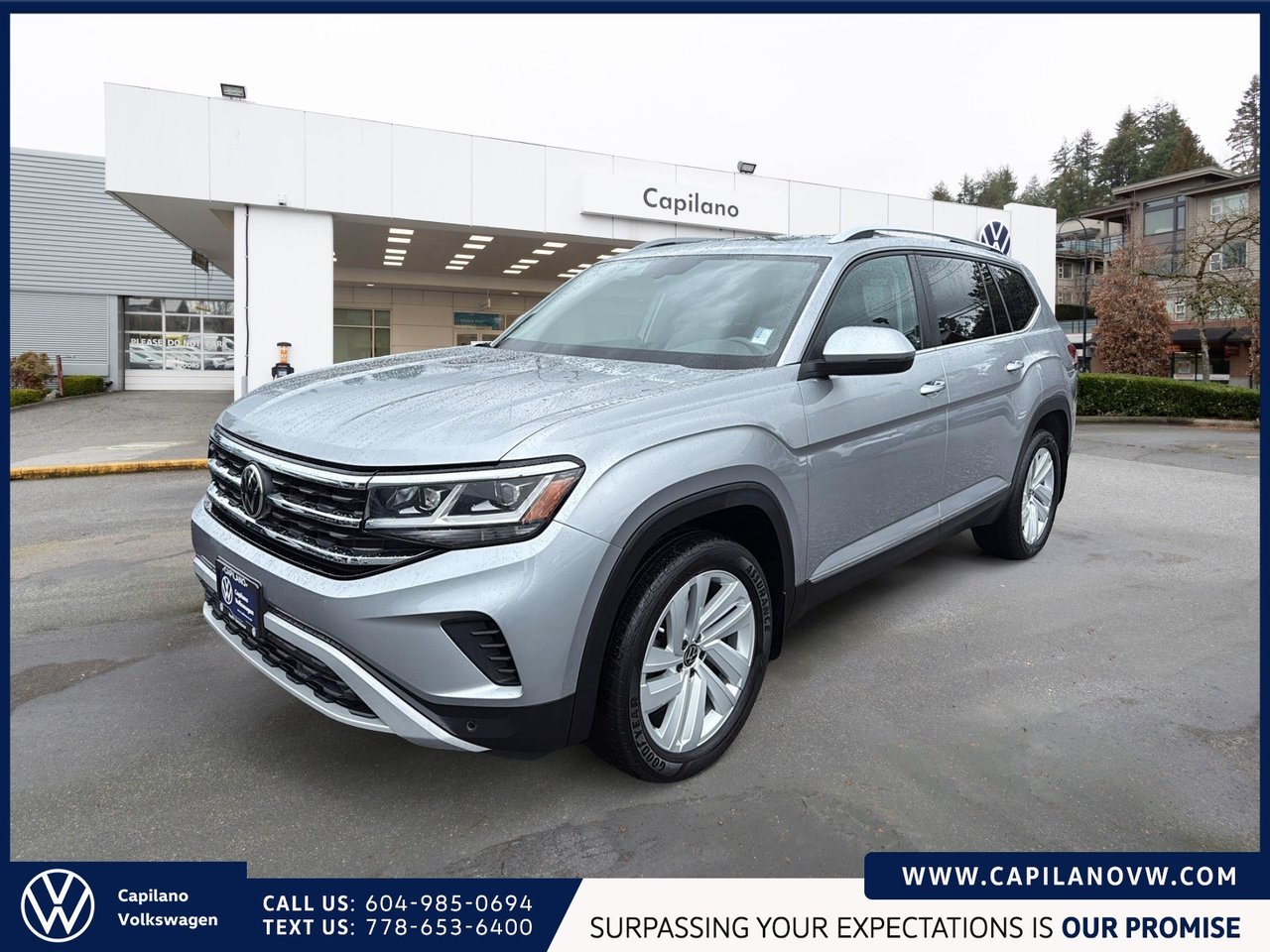 2021 Volkswagen Atlas Highline 3.6L 4MOTION + Captain's Chair Package Just Arrived! Local, No Accidents, AWD