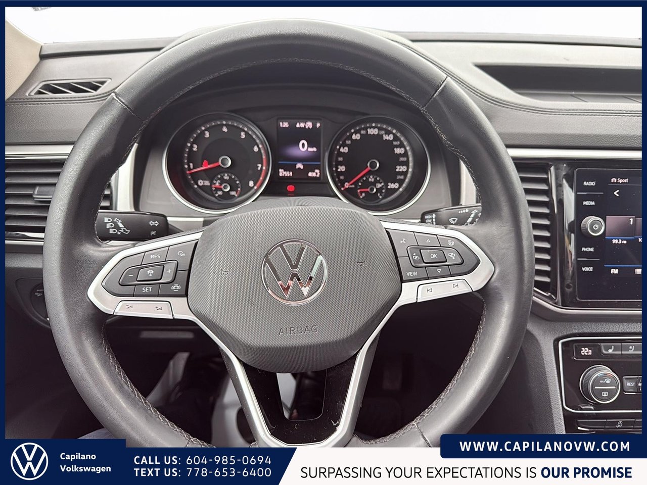 2021 Volkswagen Atlas Highline 3.6L 4MOTION + Captain's Chair Package Just Arrived! Local, No Accidents, AWD