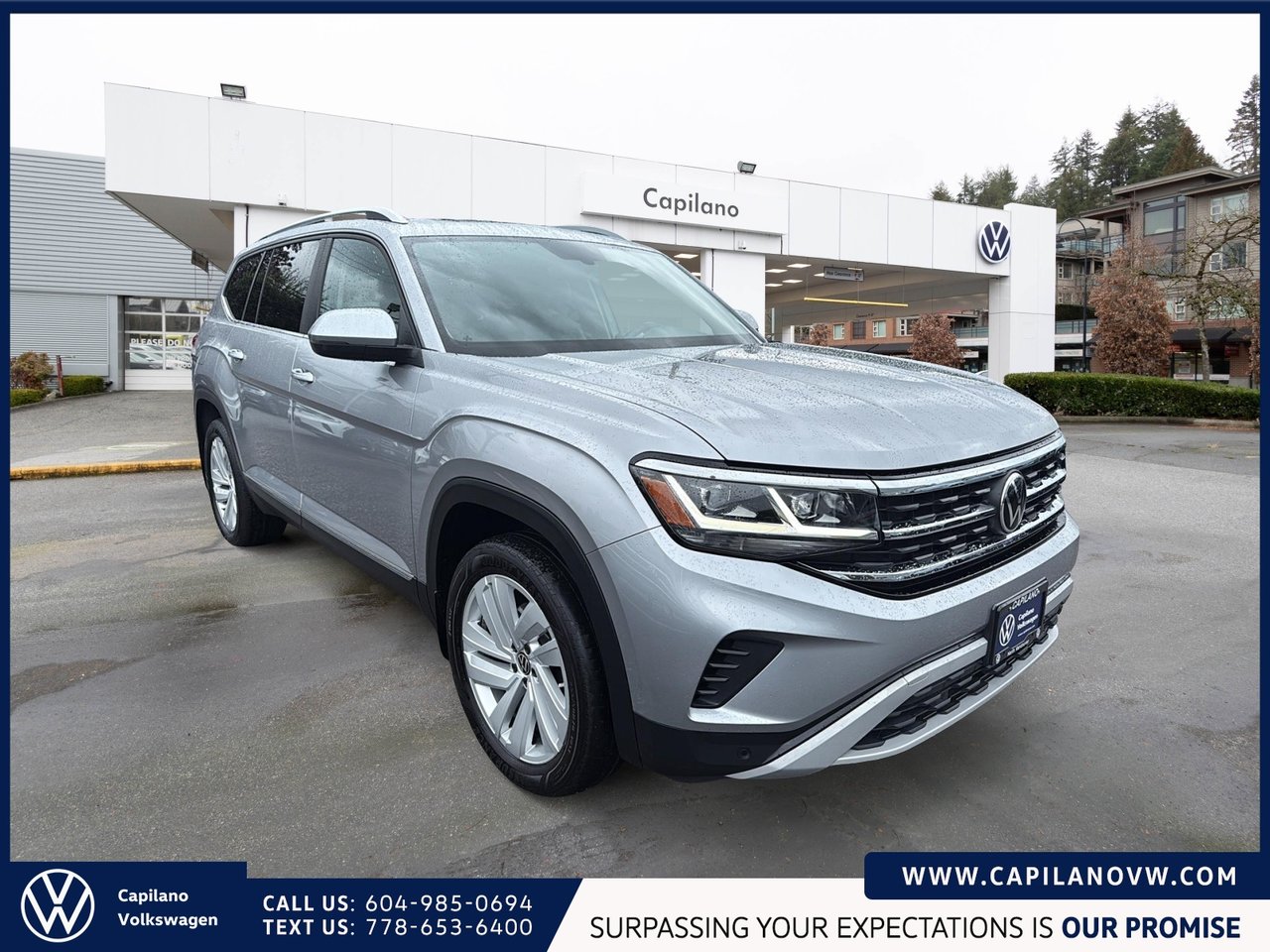2021 Volkswagen Atlas Highline 3.6L 4MOTION + Captain's Chair Package Just Arrived! Local, No Accidents, AWD
