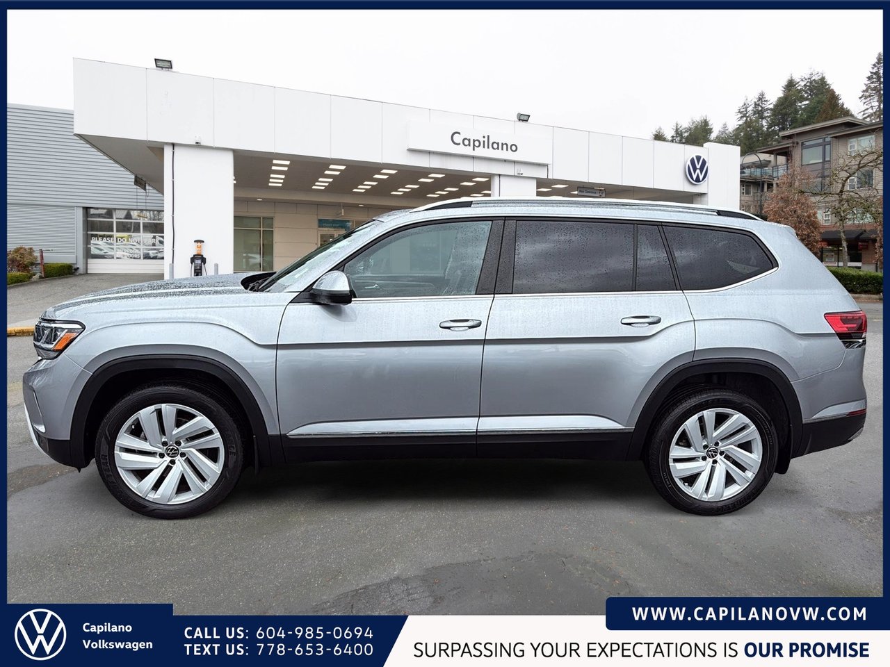 2021 Volkswagen Atlas Highline 3.6L 4MOTION + Captain's Chair Package Just Arrived! Local, No Accidents, AWD