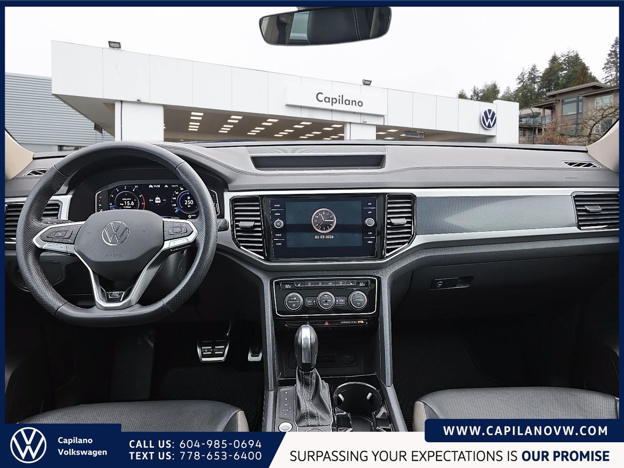 2023 Volkswagen Atlas Highline 3.6L 4MOTION | R Line & Captain's Chairs Just Arrived! Local Vehicle, Well-Equipped