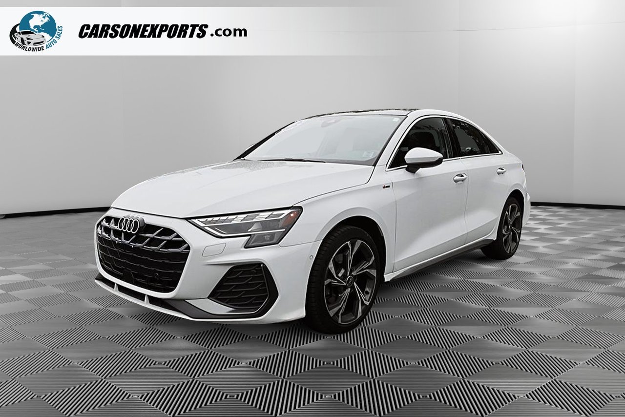 White 2025 Audi A3 Sedan Automatic