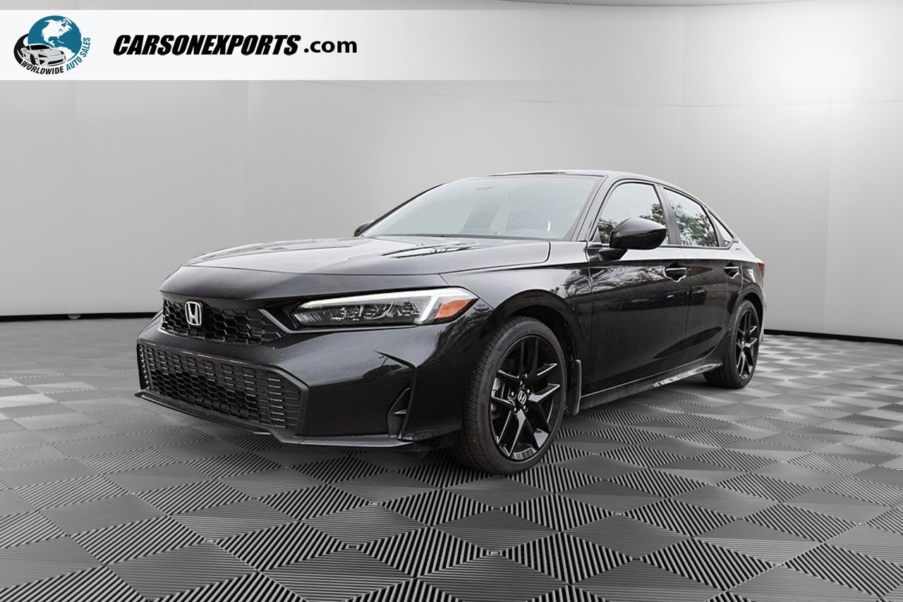 Black 2025 Honda Civic Hybrid Sedan Front-Wheel Drive Continuously Variable Transmission