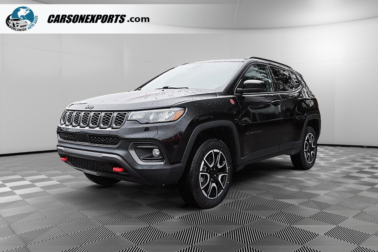 Diamond Black Crystal Pearlcoat 2024 Jeep Compass SUV / Crossover Four-Wheel Drive Automatic