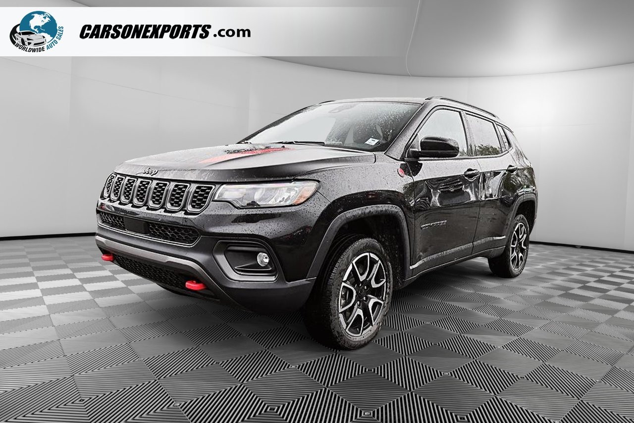 Diamond Black Crystal Pearlcoat 2024 Jeep Compass Trailhawk 4WD SUV / Crossover Four-Wheel Drive Automatic