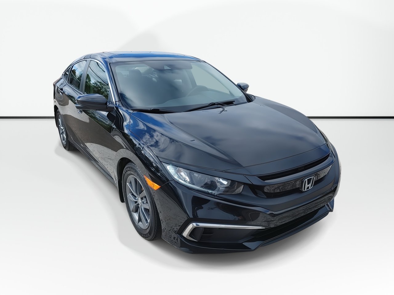 Crystal Black Pearl 2021 Honda Civic EX FWD Sedan Front-Wheel Drive Continuously Variable Transmission