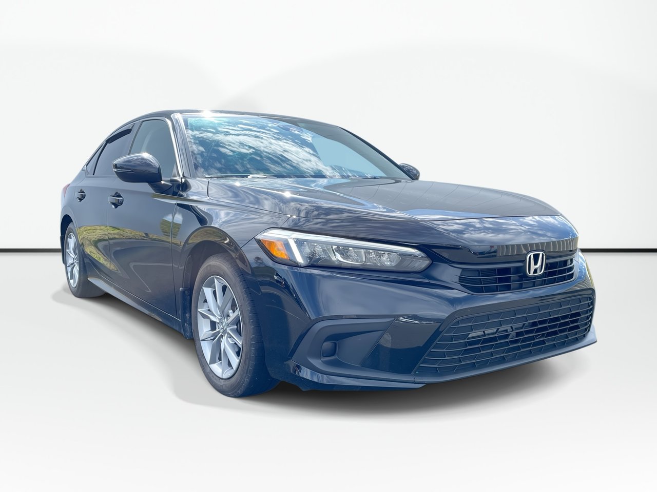 Crystal Black Pearl 2024 Honda Civic EX FWD Sedan Front-Wheel Drive Continuously Variable Transmission