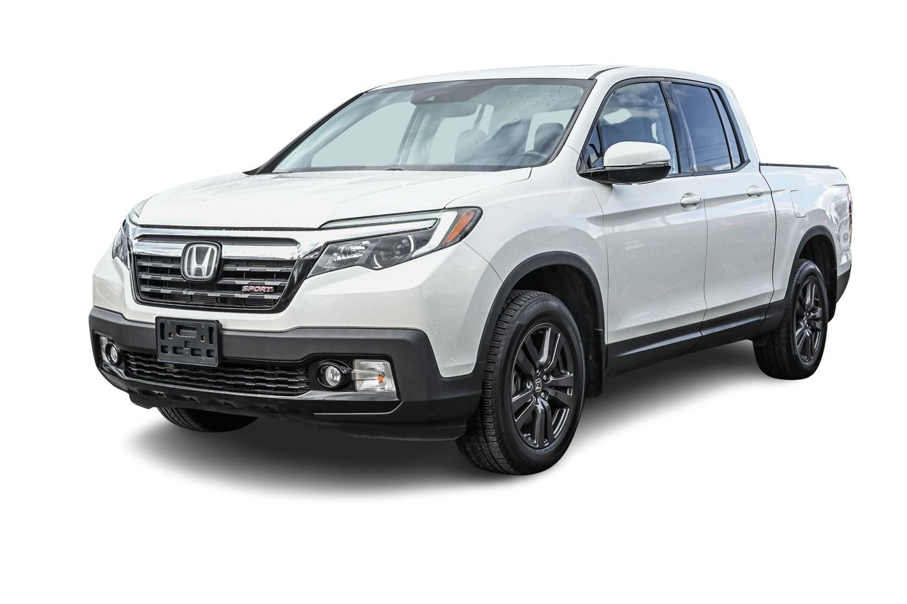 White 2019 Honda Ridgeline Pickup Truck All-Wheel Drive Automatic