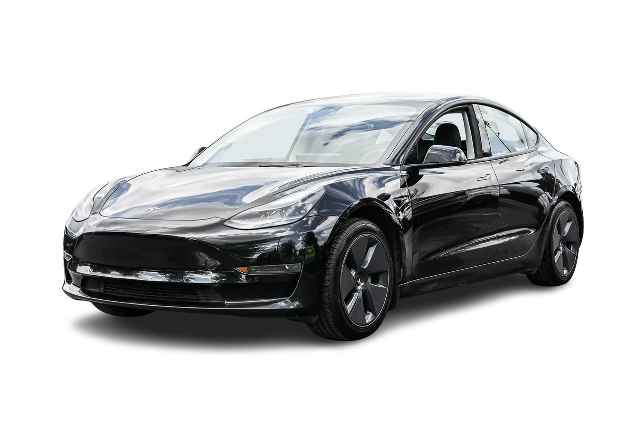 Black 2022 Tesla Model 3 Sedan Rear-Wheel Drive Automatic
