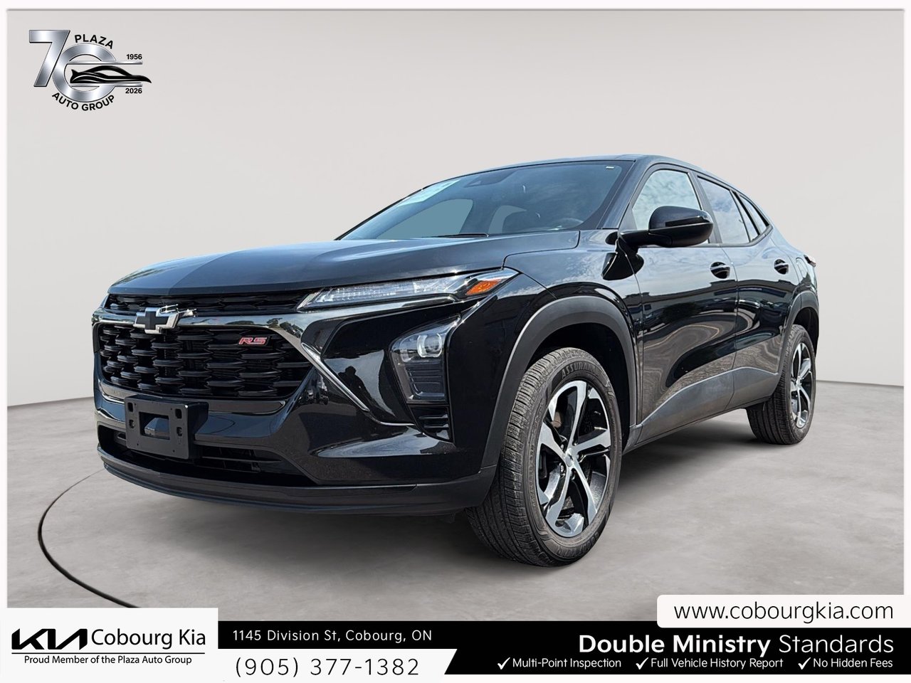 Black 2024 Chevrolet Trax RS with 1RS FWD SUV / Crossover Front-Wheel Drive Automatic
