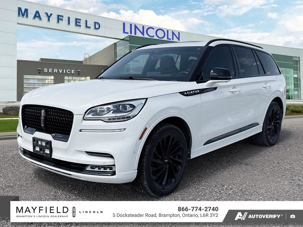 Pristine White 2022 Lincoln Aviator Reserve AWD SUV / Crossover All-Wheel Drive Automatic