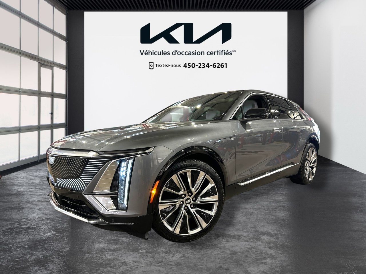 Gray (Satin Steel Metallic) 2023 Cadillac LYRIQ Luxury RWD SUV / Crossover Rear-Wheel Drive Automatic