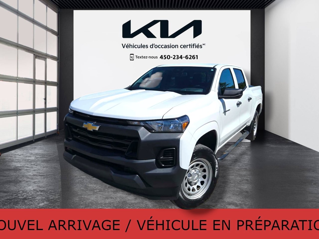 Summit White 2023 Chevrolet Colorado Work Truck Crew Cab 4WD Pickup Truck Four-Wheel Drive Automatic