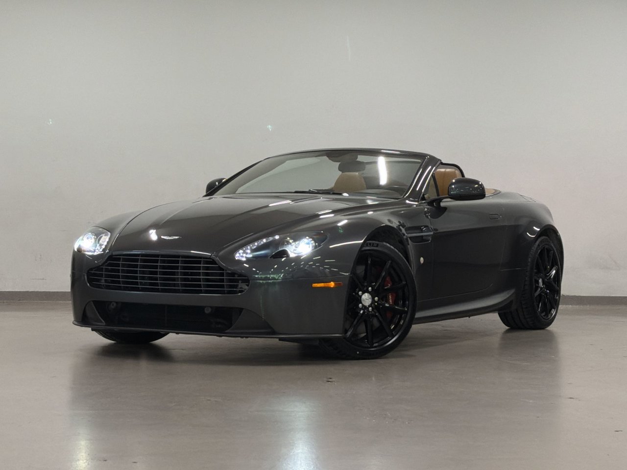 Gray 2013 Aston Martin V8 Vantage Convertible Rear-Wheel Drive Automatic