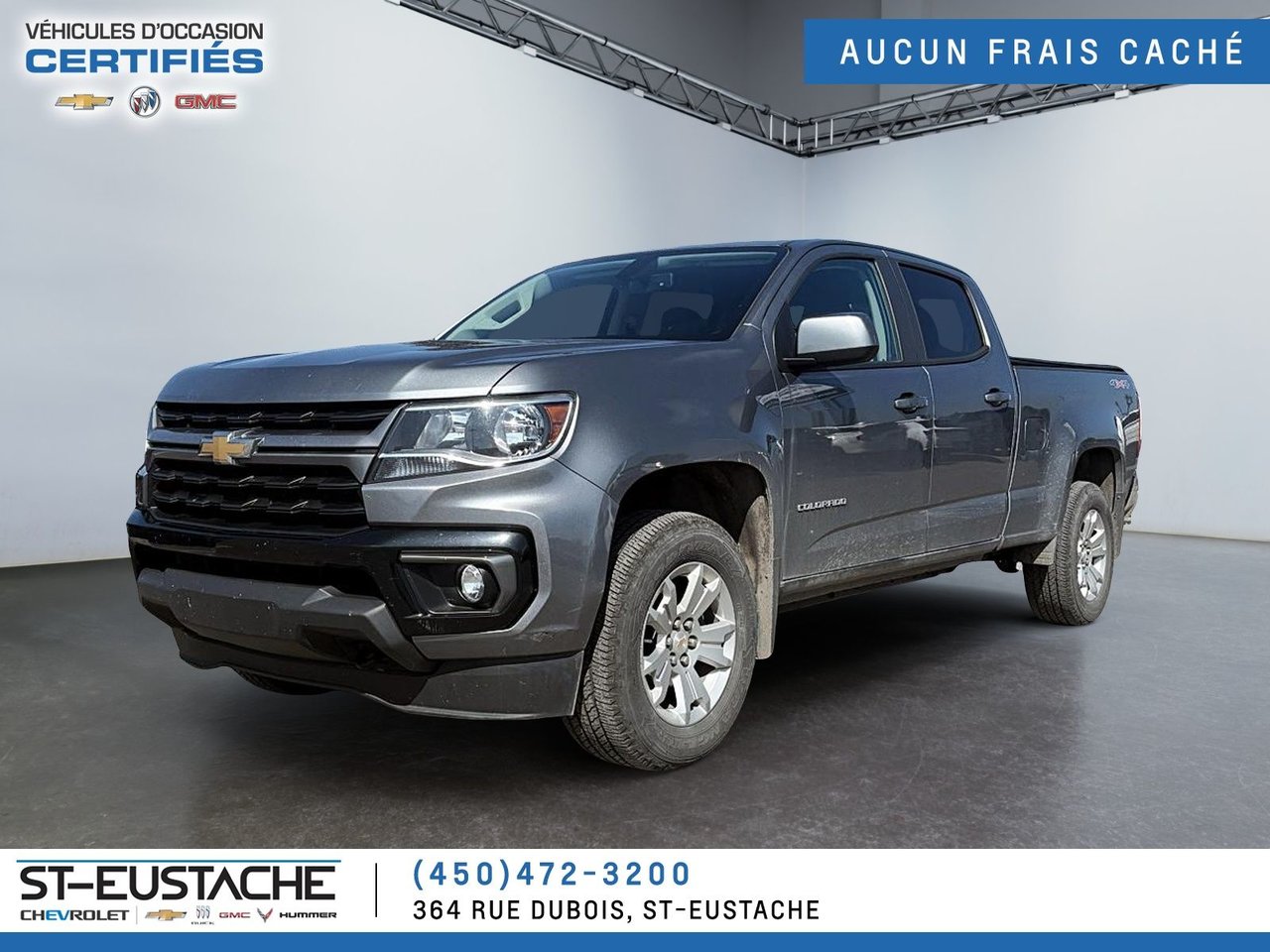 Gray 2022 Chevrolet Colorado Pickup Truck Four-Wheel Drive Automatic