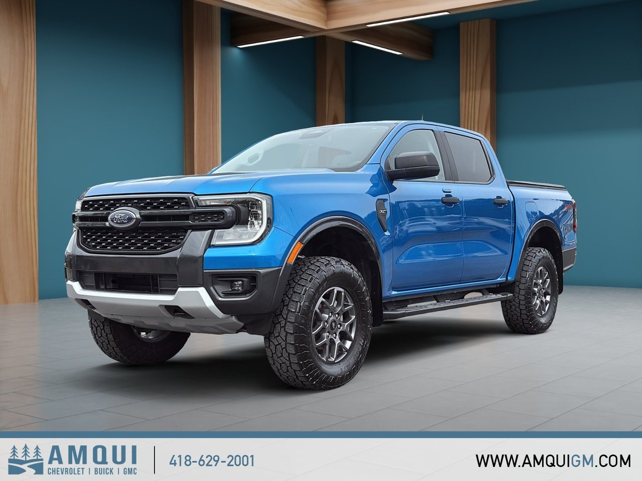 Blue 2024 Ford Ranger Pickup Truck Four-Wheel Drive Automatic
