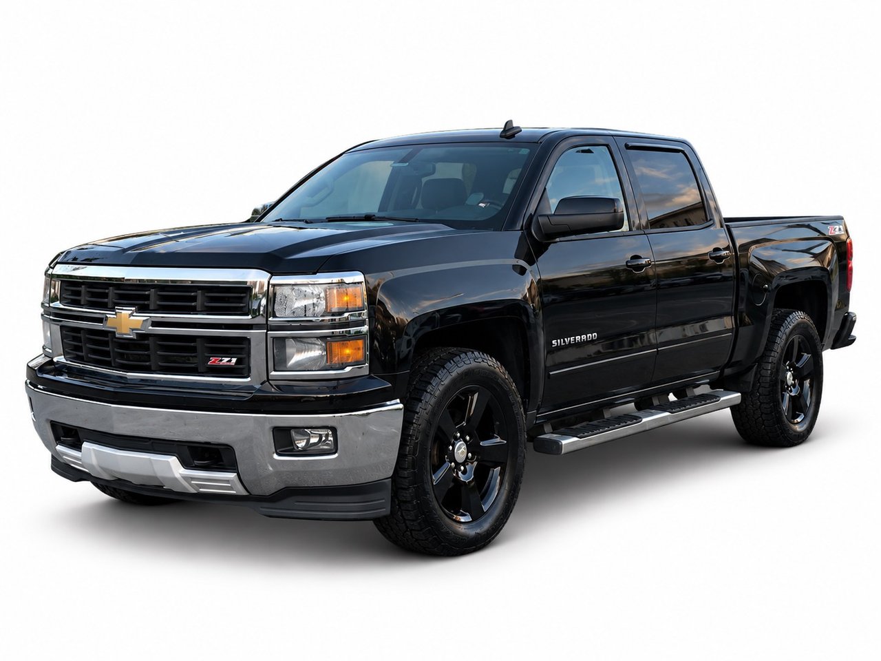 Black 2015 Chevrolet Silverado 1500 Pickup Truck Four-Wheel Drive Automatic