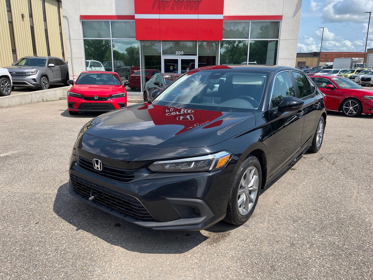 Black 2023 Honda Civic Sedan Front-Wheel Drive Automatic