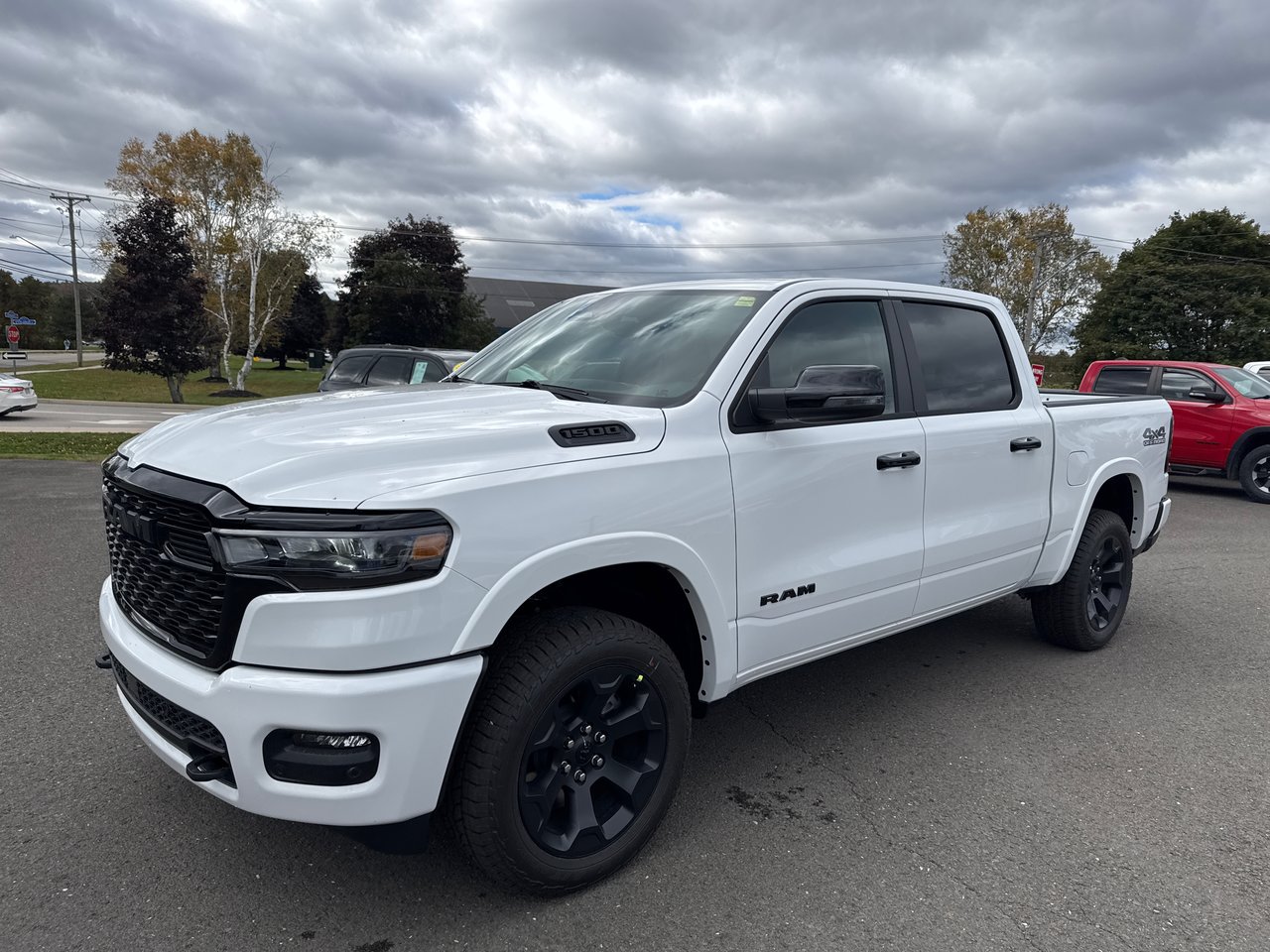 Bright white 2027 RAM 1500 Pickup Truck Four-Wheel Drive Automatic