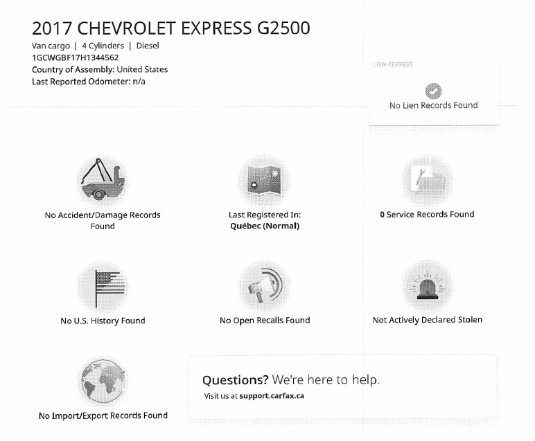 2017 Chevrolet Express Cargo