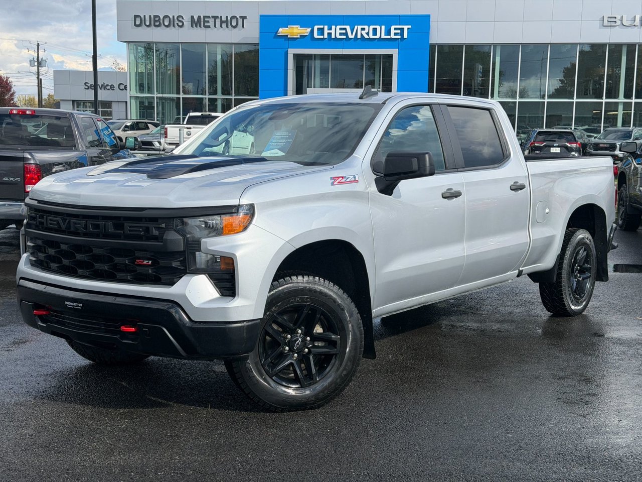Silver 2022 Chevrolet Silverado 1500 Pickup Truck Four-Wheel Drive Automatic