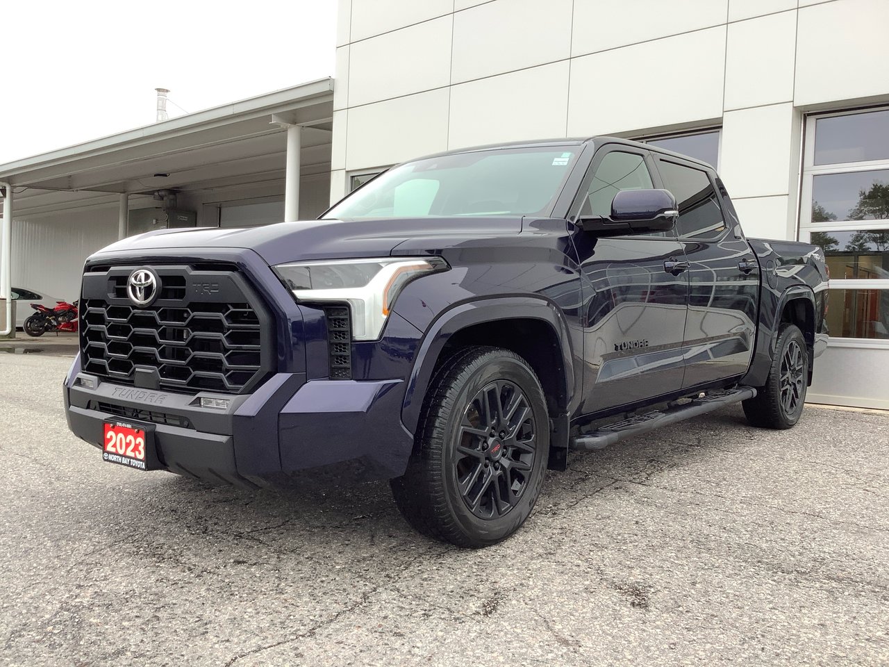 Blue 2023 Toyota Tundra Pickup Truck Four-Wheel Drive Manual