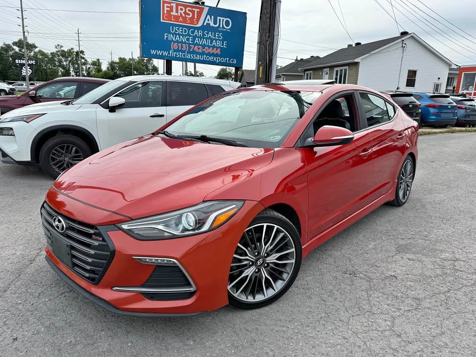 Orange 2018 Hyundai Elantra Sedan Front-Wheel Drive Manual