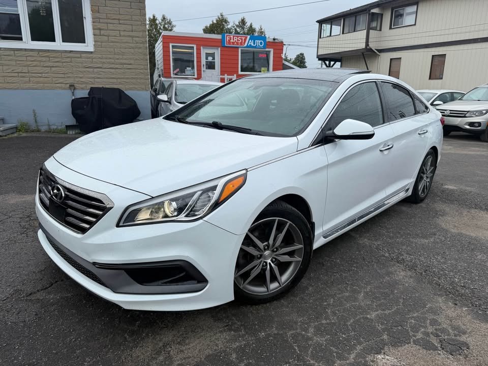 White 2015 Hyundai Sonata Sedan Automatic