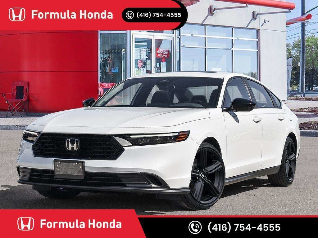 Platinum White Pearl 2026 Honda Accord Hybrid Sedan Front-Wheel Drive Automatic