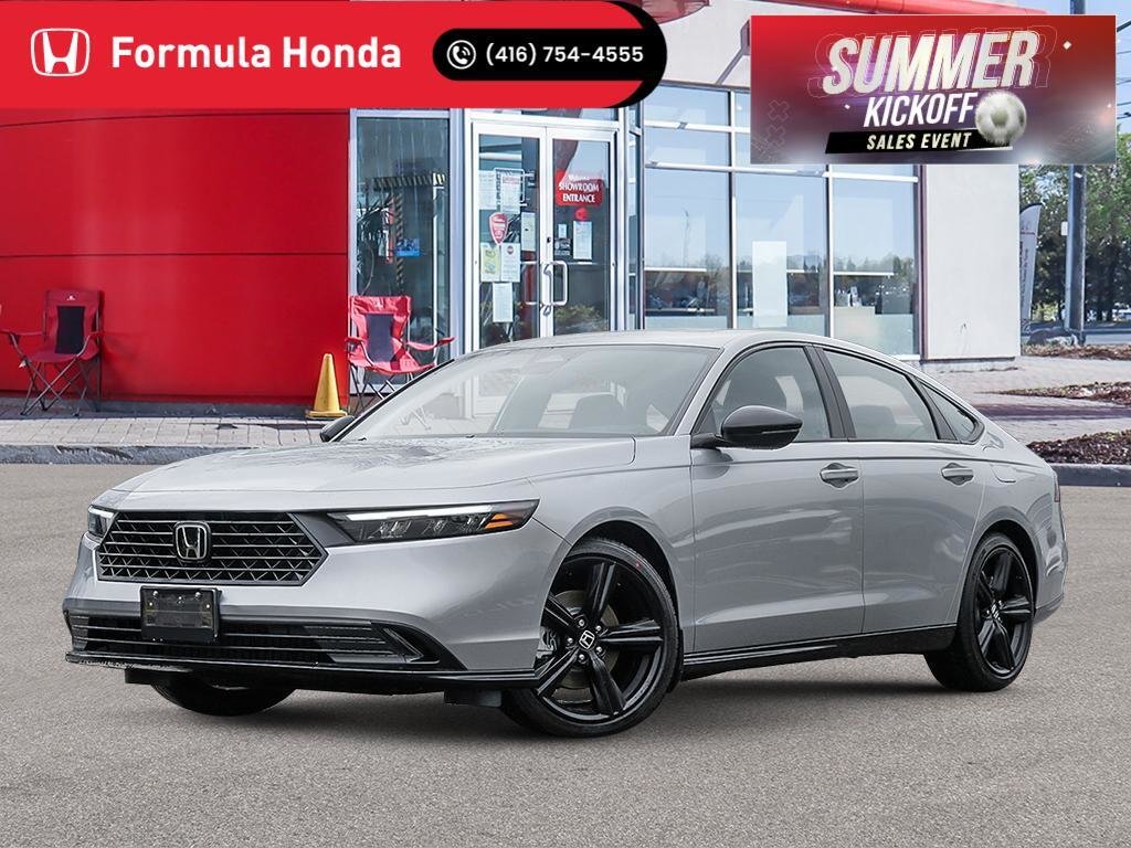 Solar Silver Metallic 2026 Honda Accord Hybrid Sport-L FWD Sedan Front-Wheel Drive Automatic