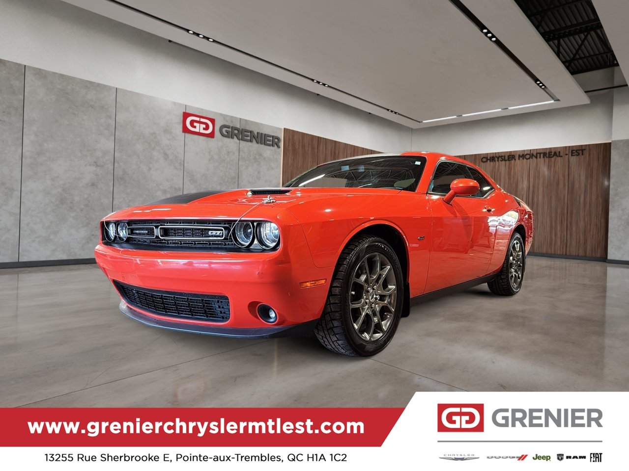 Orange 2017 Dodge Challenger Coupe All-Wheel Drive Automatic