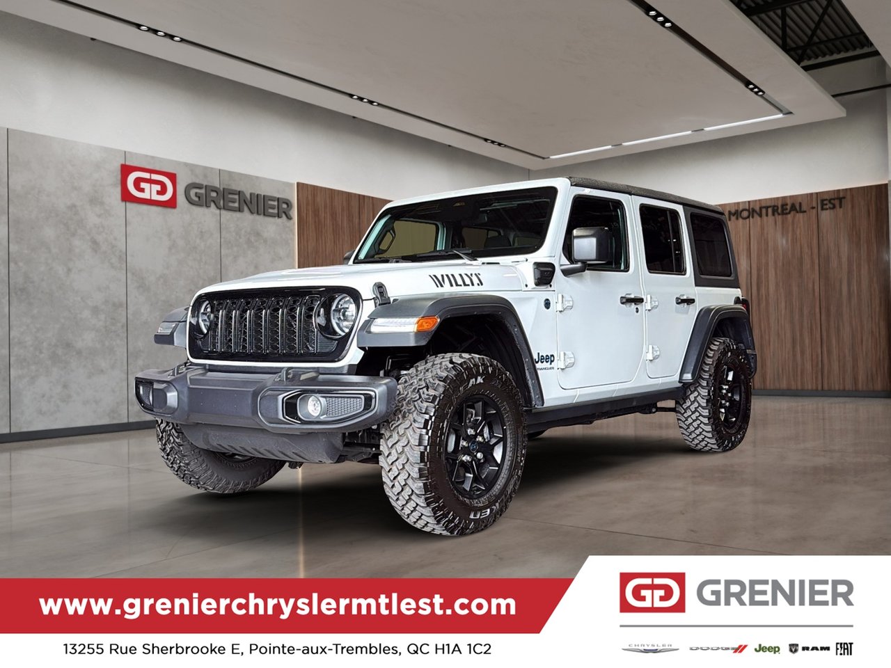 Bright White 2025 Jeep Wrangler 4xe SUV / Crossover Four-Wheel Drive Automatic