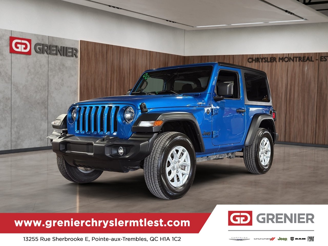 Blue 2023 Jeep Wrangler SUV / Crossover Four-Wheel Drive Automatic