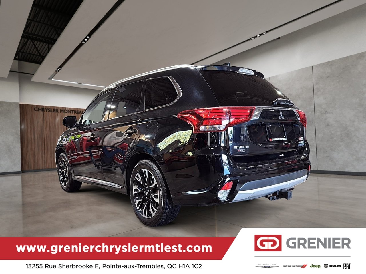 Black 2018 Mitsubishi Outlander Hybrid Plug-in SUV / Crossover All-Wheel Drive Automatic