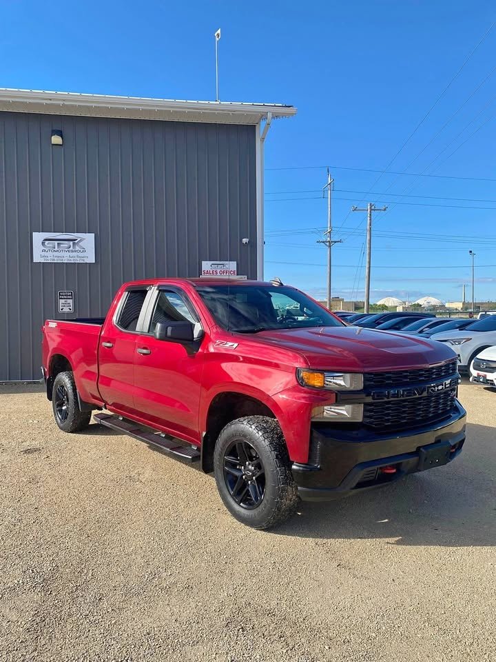 Red 2019 Chevrolet Silverado 1500 Pickup Truck Four-Wheel Drive Automatic