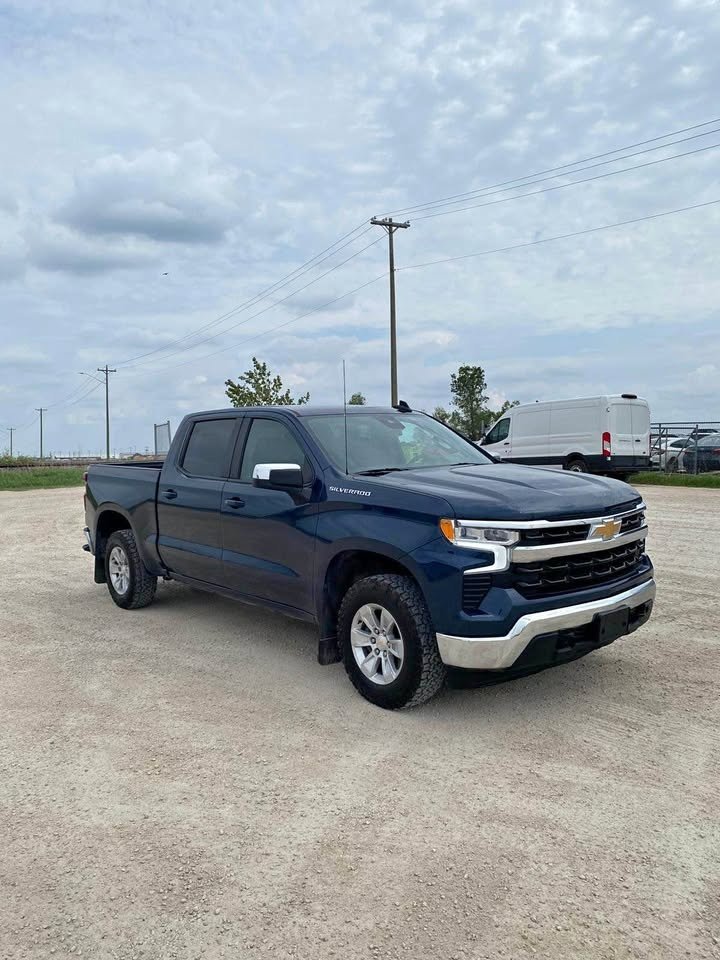 Blue 2023 Chevrolet Silverado 1500 Pickup Truck Four-Wheel Drive Automatic