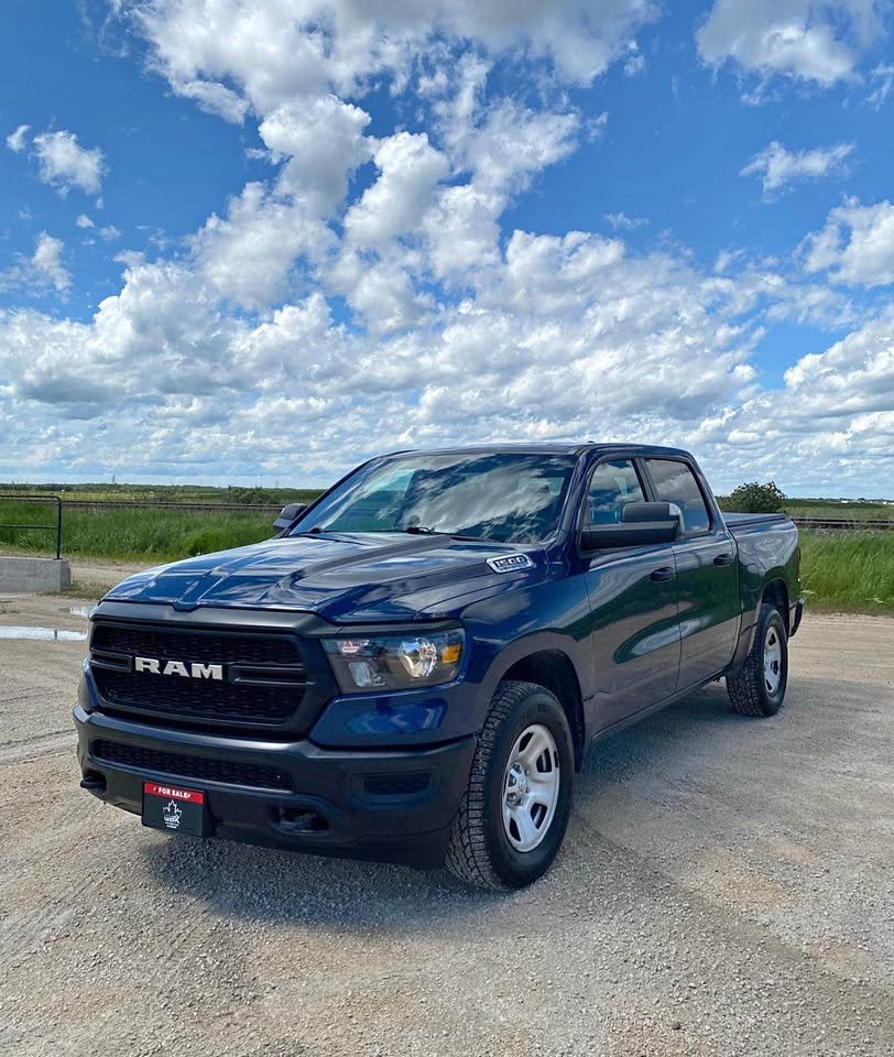 Blue 2023 RAM 1500 Pickup Truck Four-Wheel Drive Automatic
