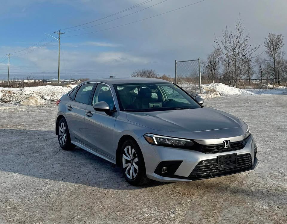 Silver 2022 Honda Civic LX FWD Sedan Front-Wheel Drive Continuously Variable Transmission