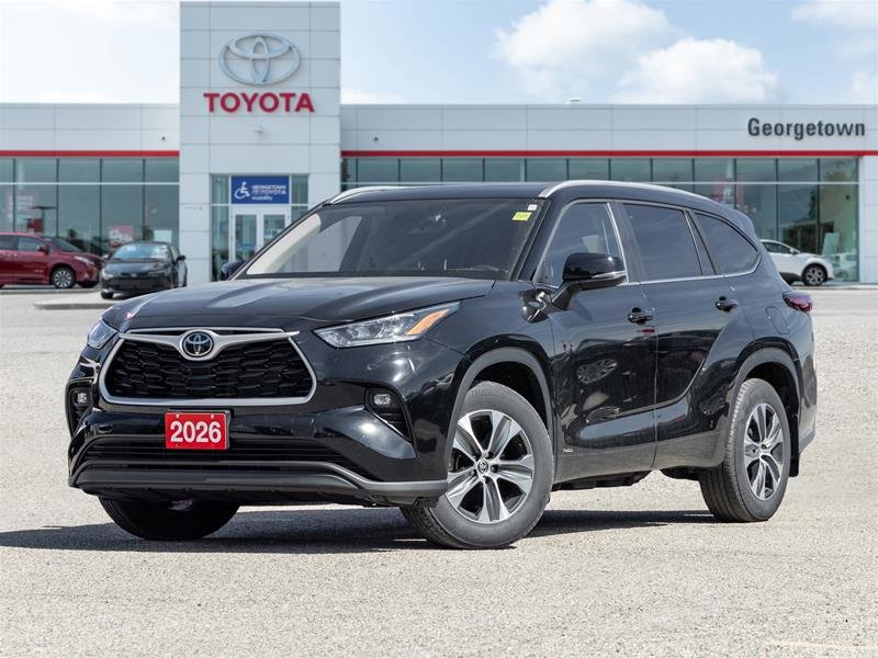 Midnight Black Metallic 2026 Toyota Highlander Hybrid SUV / Crossover All-Wheel Drive Automatic