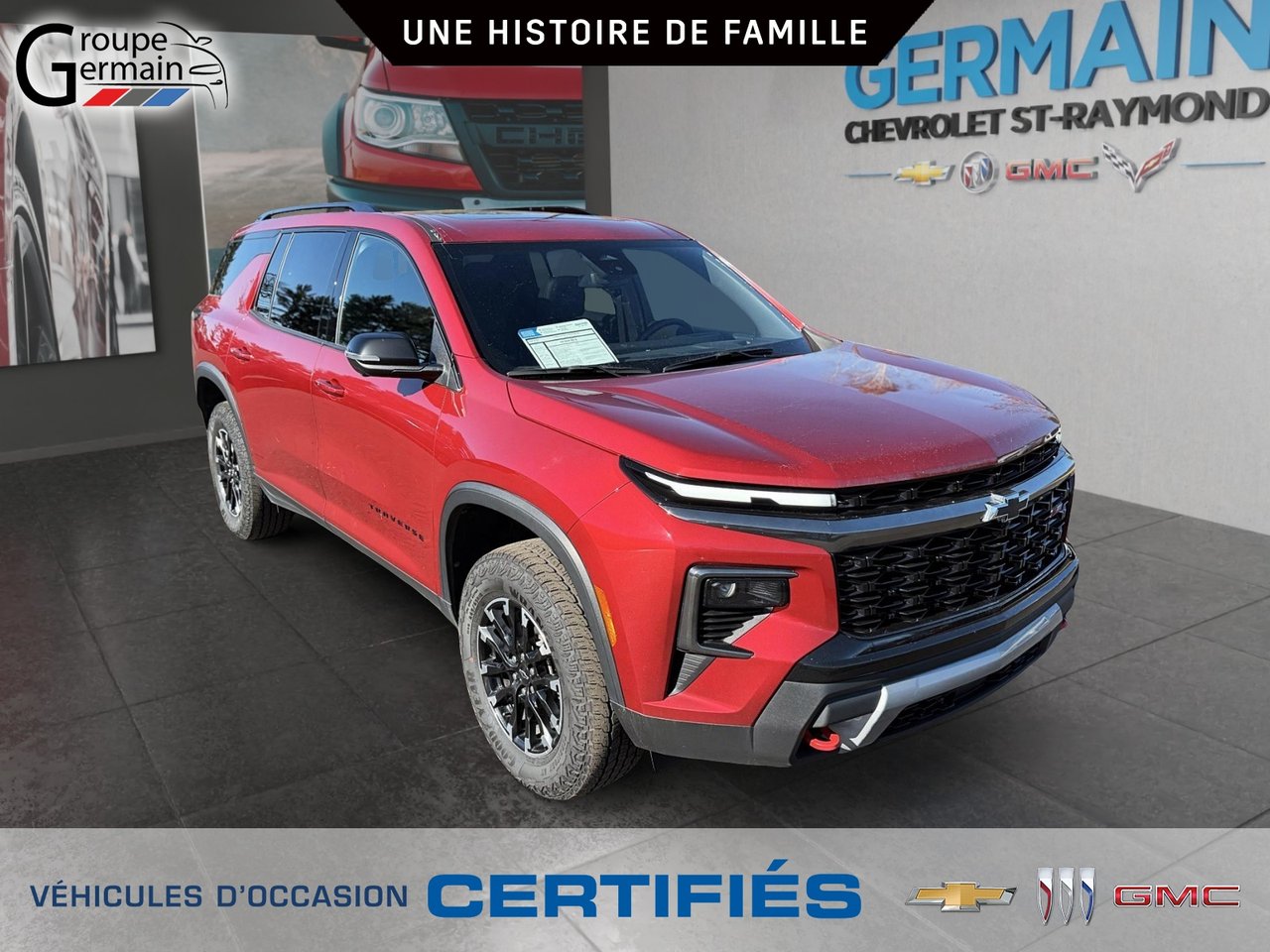 Red (TEINTE ROUGE ECLATANT) 2025 Chevrolet Traverse SUV / Crossover Four-Wheel Drive Automatic