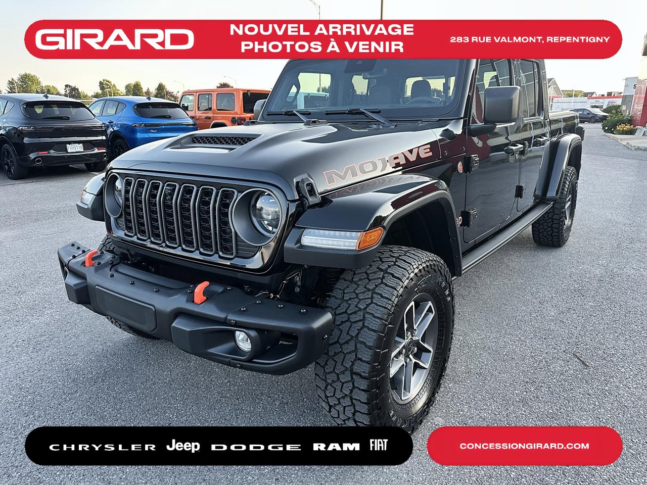 Black 2025 Jeep Gladiator Pickup Truck Four-Wheel Drive Automatic