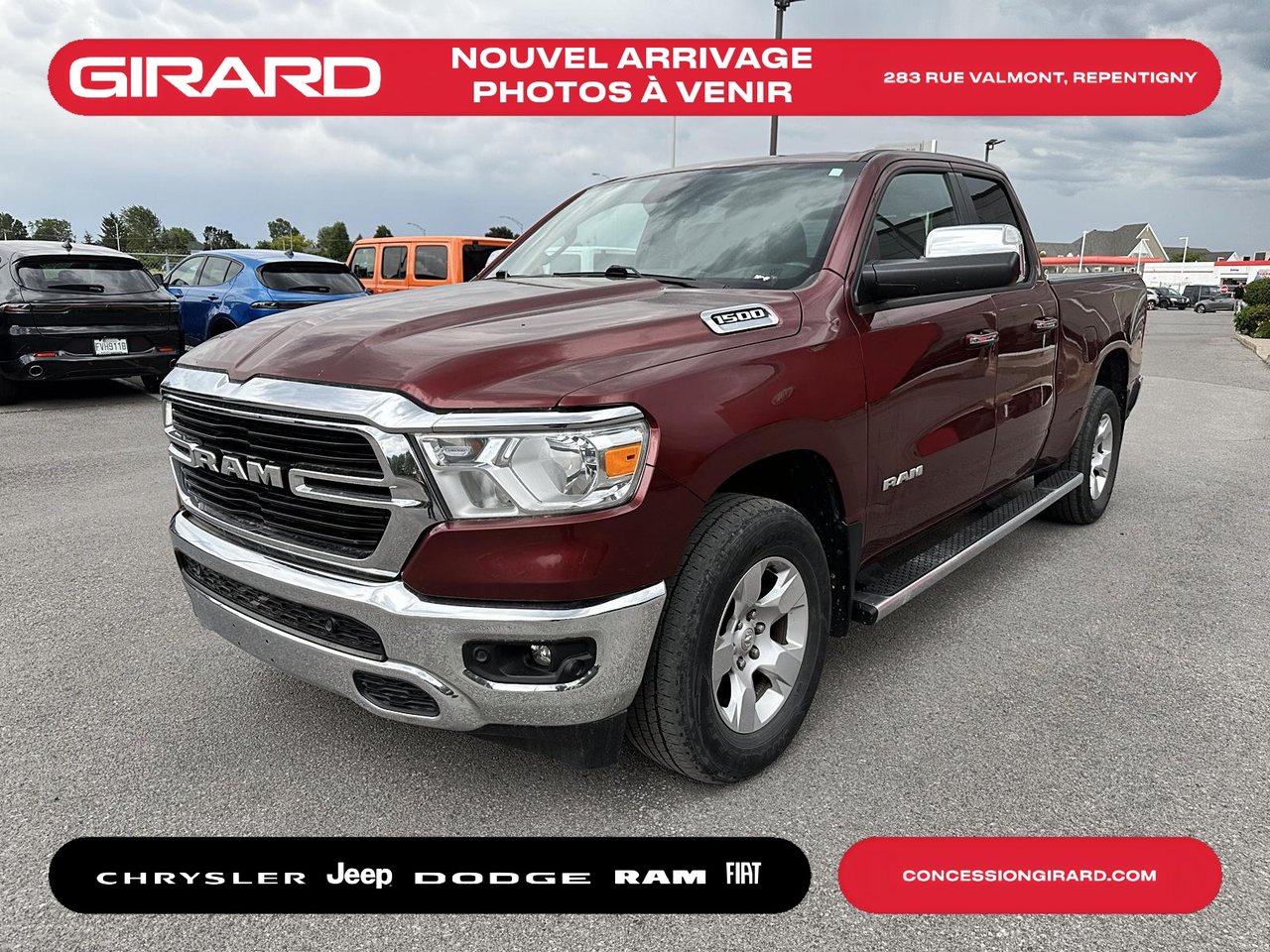 Red (COUCHE NACRÉE ROUGE) 2019 RAM 1500 Pickup Truck Four-Wheel Drive Automatic