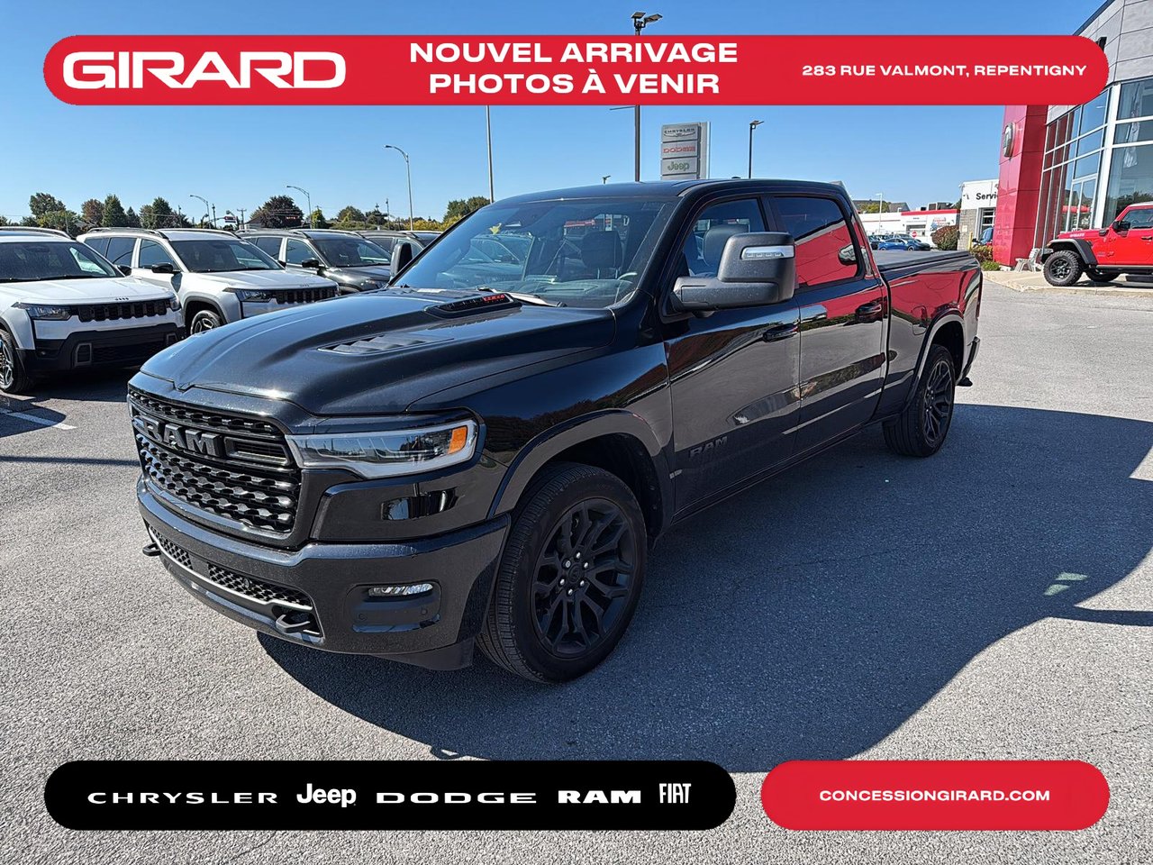 Black 2026 RAM 1500 Pickup Truck Four-Wheel Drive Automatic