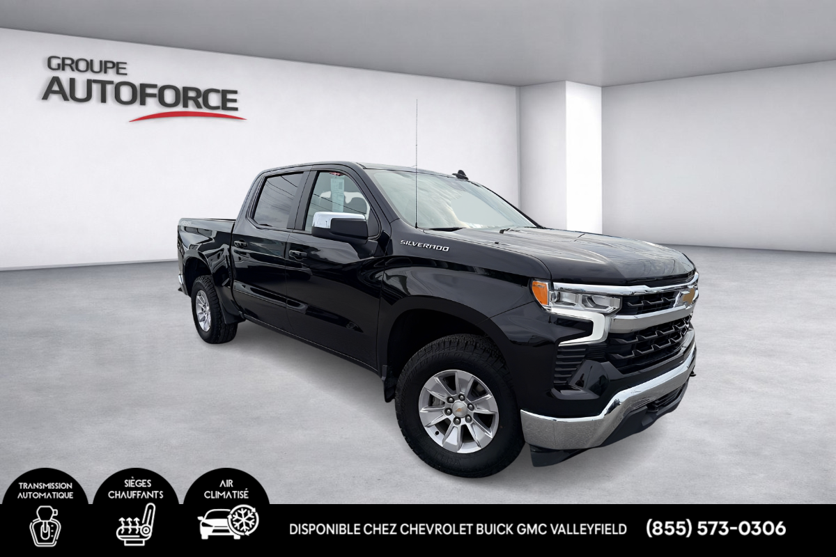 Black 2025 Chevrolet Silverado 1500 Pickup Truck Four-Wheel Drive Automatic