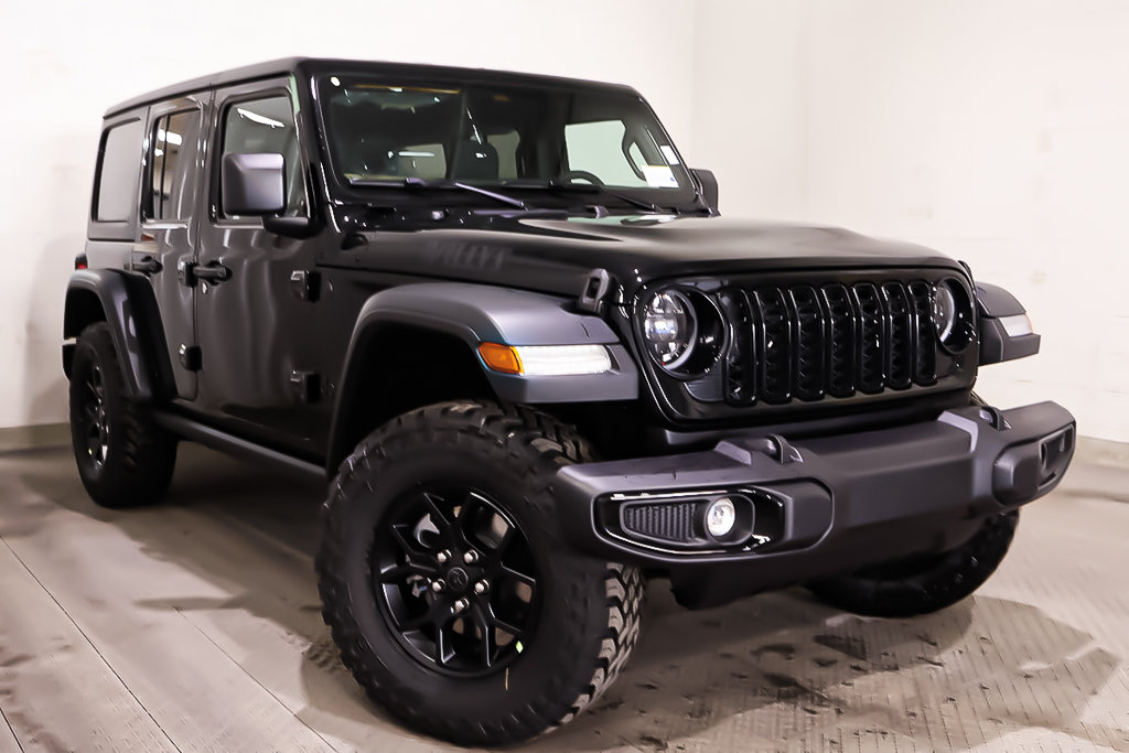 Black (PX8 - NOIR) 2026 Jeep Wrangler Willys 4-Door 4WD SUV / Crossover Four-Wheel Drive Automatic