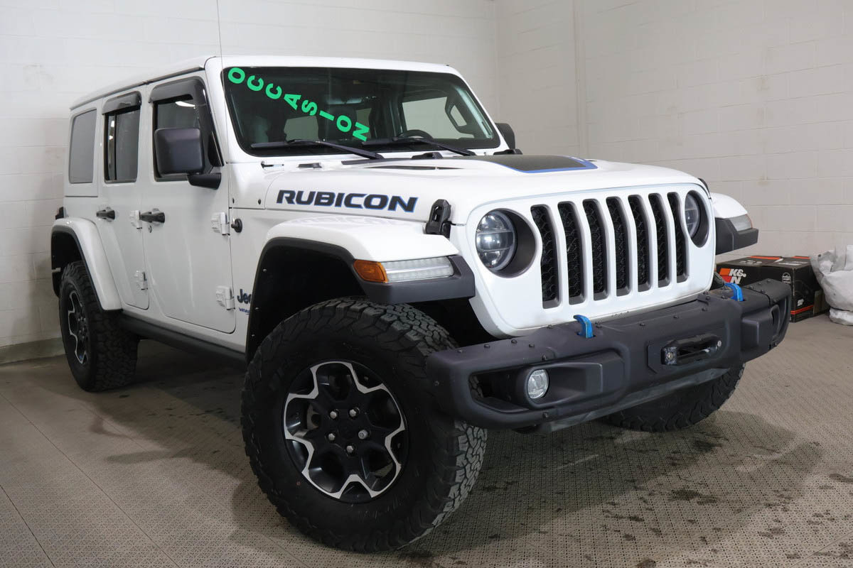 White 2022 Jeep Wrangler 4xe Rubicon 4WD SUV / Crossover Four-Wheel Drive Automatic