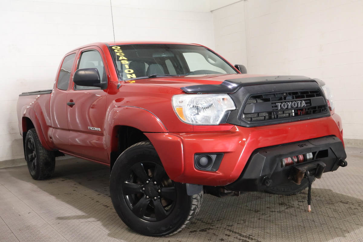Red 2015 Toyota Tacoma Pickup Truck Four-Wheel Drive Automatic